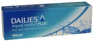 Ciba Vision Dailies AquaComfort Plus, 180er-Pack (Alcon) Tageskontaktlinsen für den täglichen Austausch.

- hoher Spontankomfort und langanhaltender Premiumtragekomfort bis spät am Abend
- einfache Handhabung
- täglicher Austausch
- keine Pflegemittel nötig
- keine Konservierungsstoffe
- ideal für Allergiker

Maximale Tragezeit: 12-16 Stunden täglich